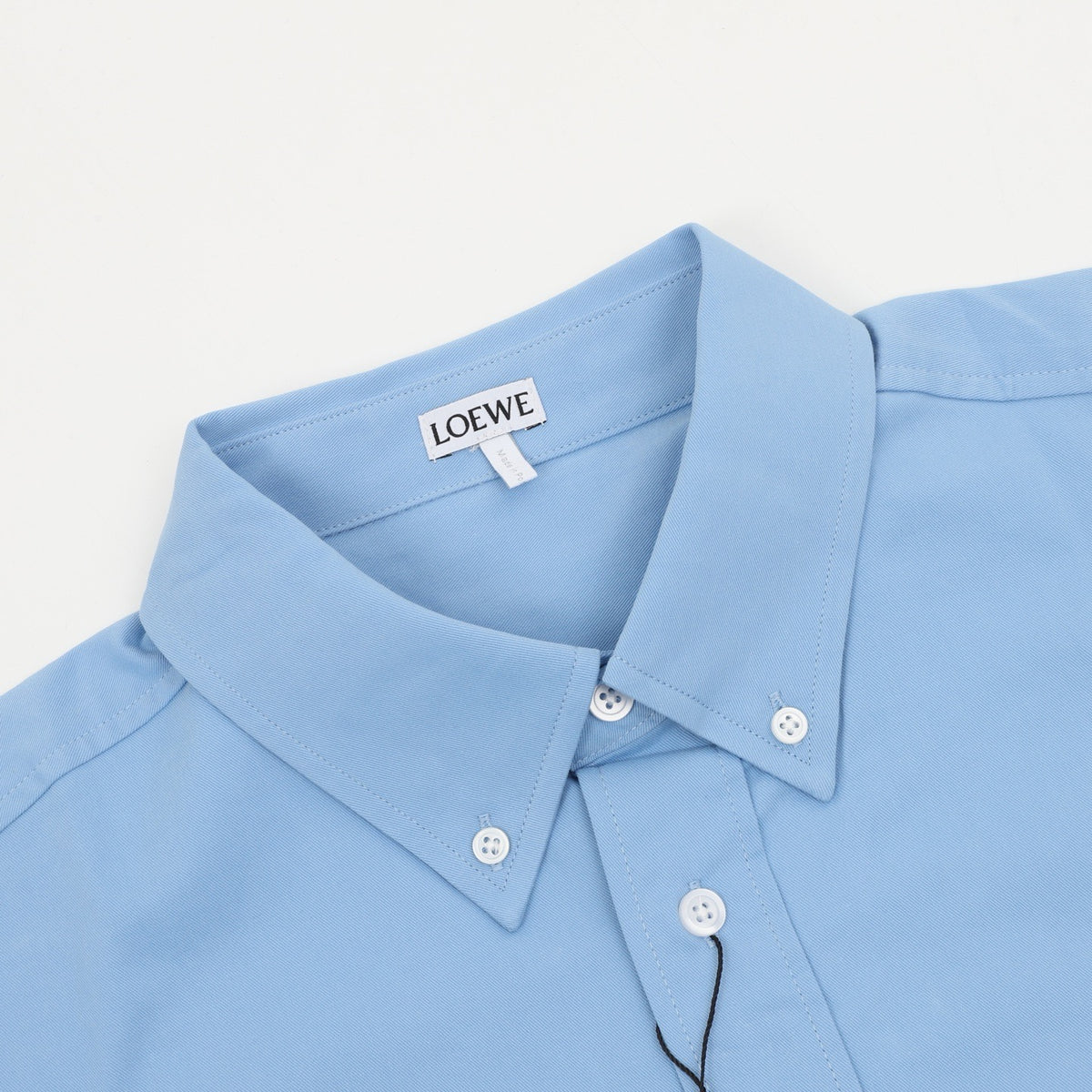 LOEWE Women's & Men's Light Blue Anagram Embroidered Long-Sleeve Shirt