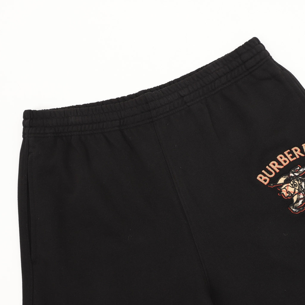 Burberry Women's Men's Black Equestrian Knight Logo Sweatpants