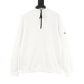 Stone Island Half-Zip Pullover Sweatshirt — Olive Green, Sleeve Badge | SS26