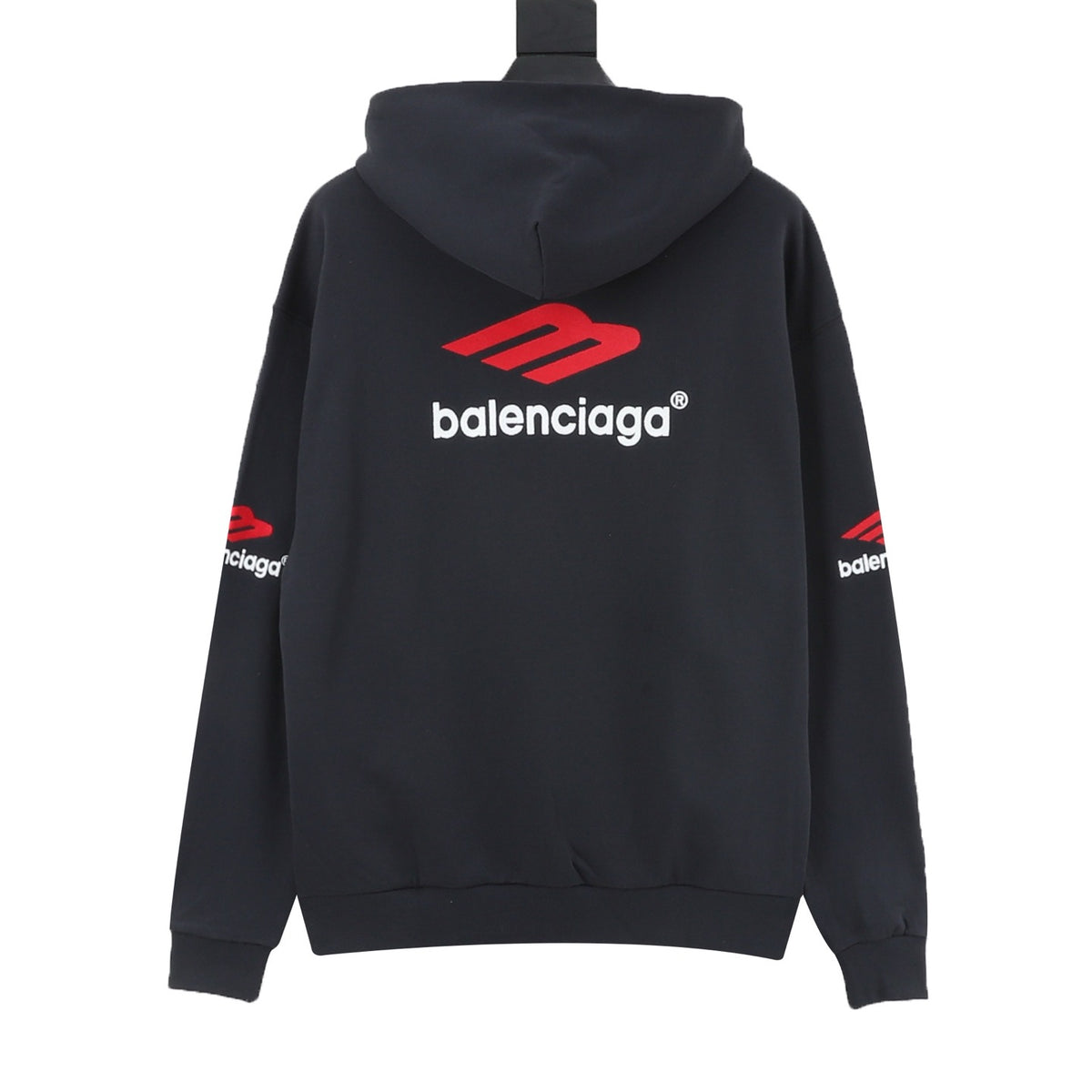 Balenciaga Women's Men's White 3B Sports Icon Logo Pullover Hoodie