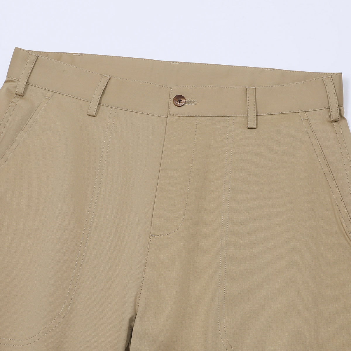 Loro Piana Women's Men's Khaki Cotton Straight-Leg Trousers