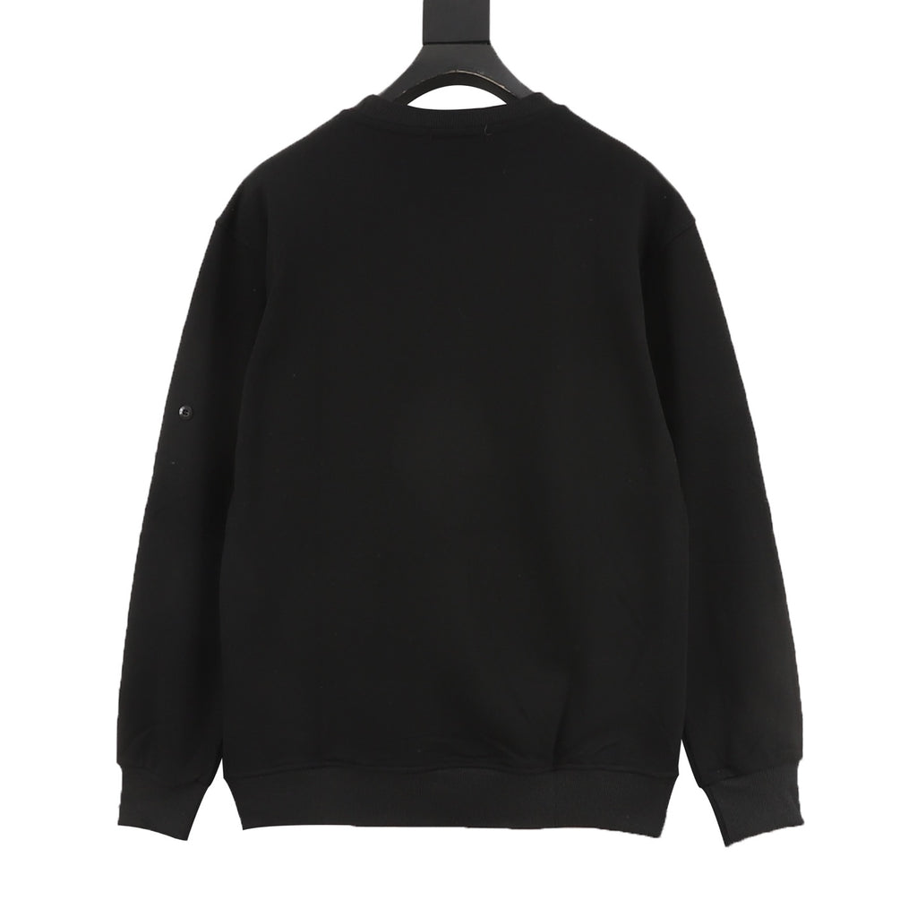 Stone Island Sleeve Badge Crewneck Sweatshirt | White Minimalist Luxury Streetwear