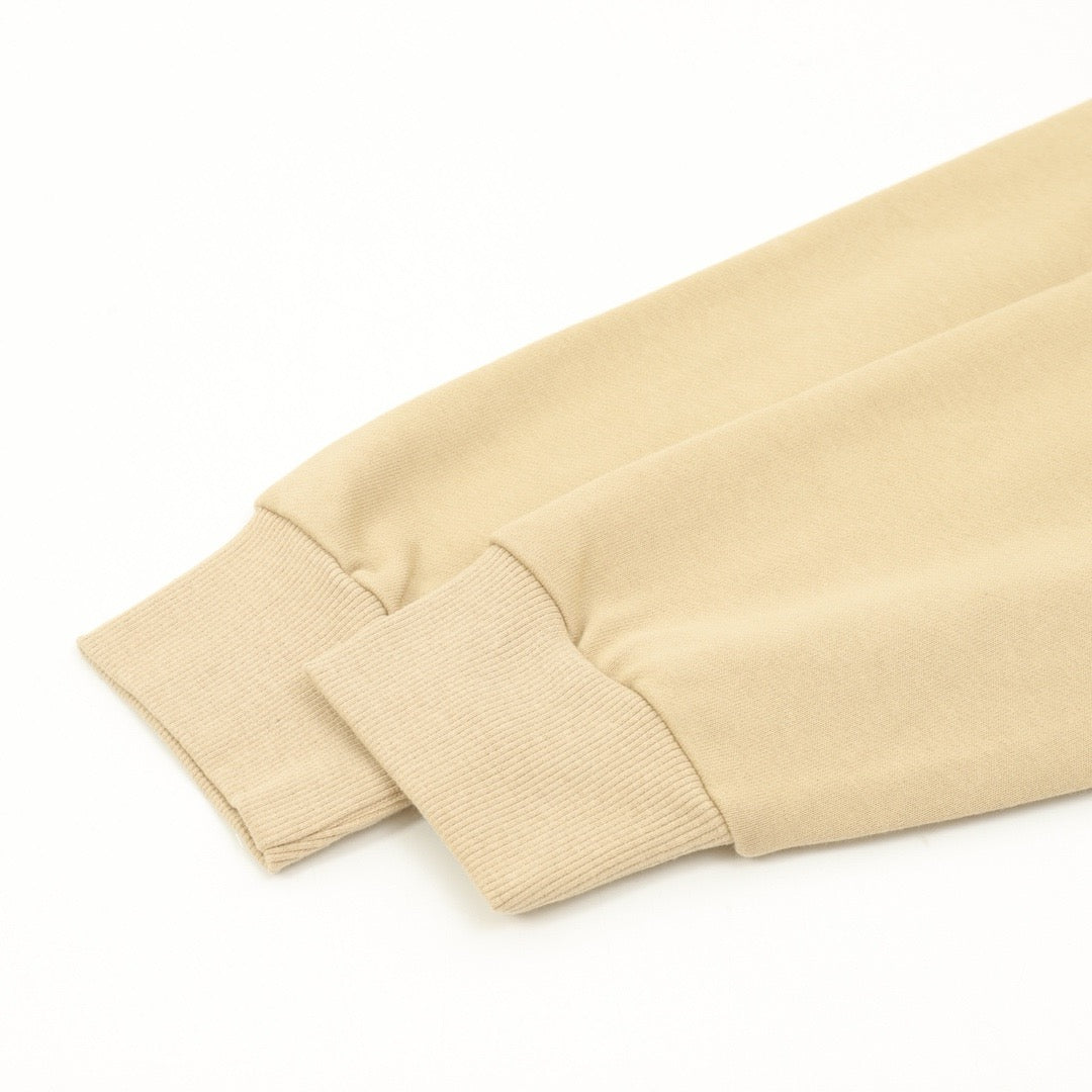 Burberry Women's & Men's Beige Equestrian Logo Zip-Up Hoodie
