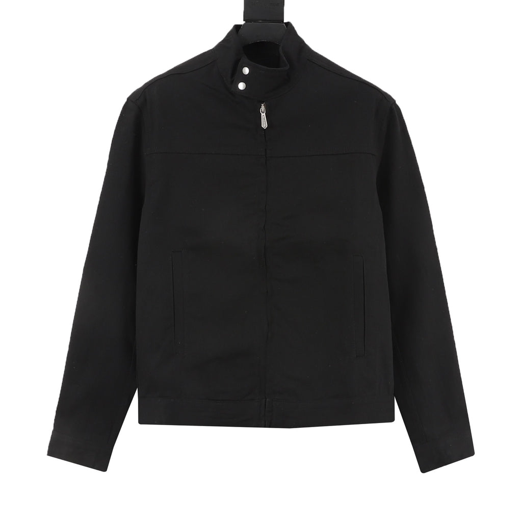 Balenciaga Women's Men's Black Stand-Collar Zip-Up Jacket
