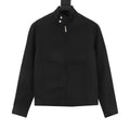 Balenciaga Women's Men's Black Stand-Collar Zip-Up Jacket