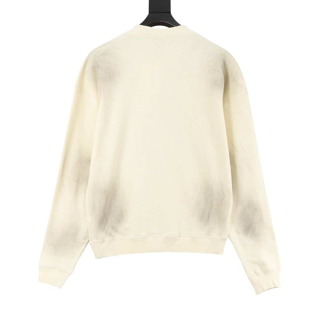 Acne Studios Women's Men's Cream Logo Henley Sweatshirt