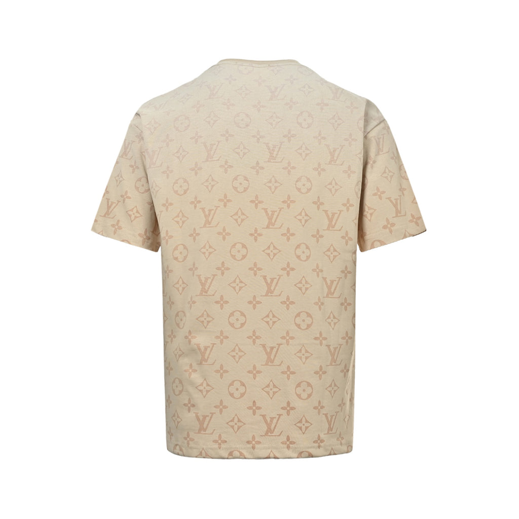 Louis Vuitton All-Over Monogram Short-Sleeve T-Shirt in Beige