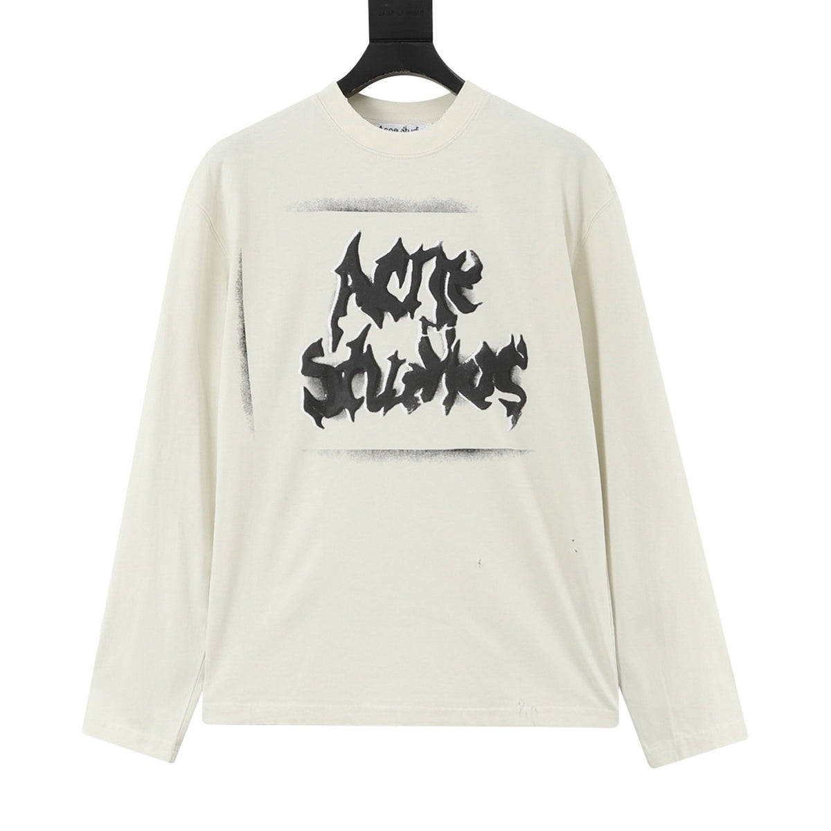 Acne Studios Women's & Men's Off-White Graffiti Logo Long-Sleeve Tee