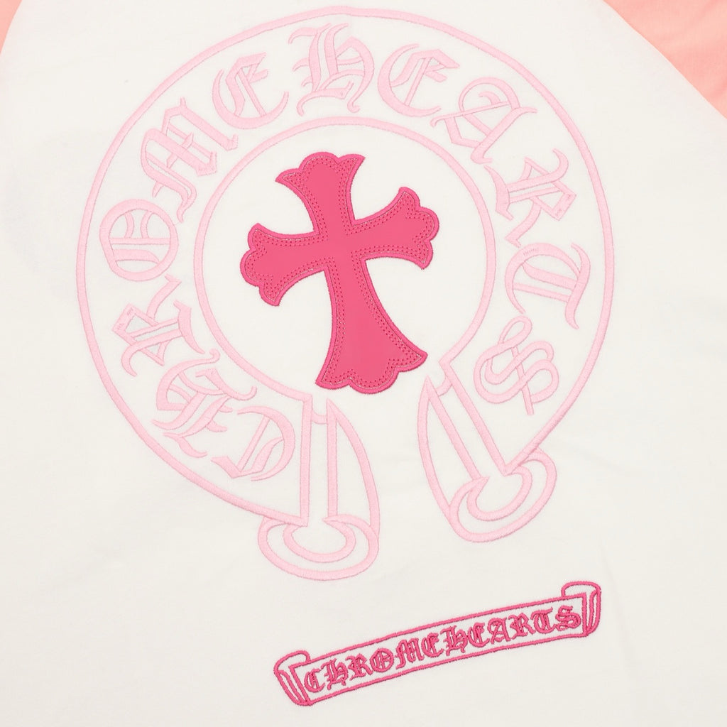 Chrome Hearts 25FW Embroidered Horseshoe Patchwork Long-Sleeve T-Shirt