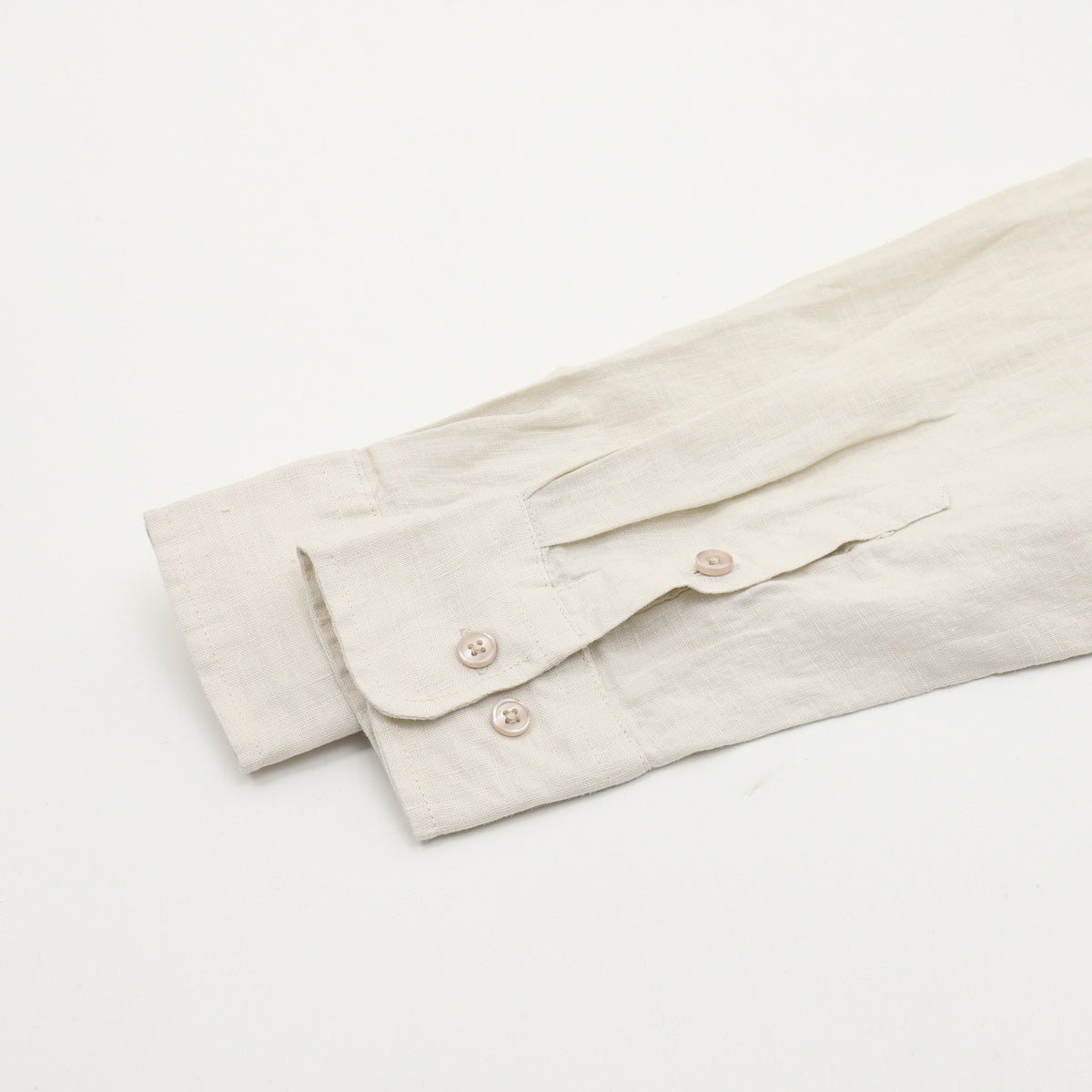 Loro Piana Women's Men's Beige Linen Long-Sleeve Shirt