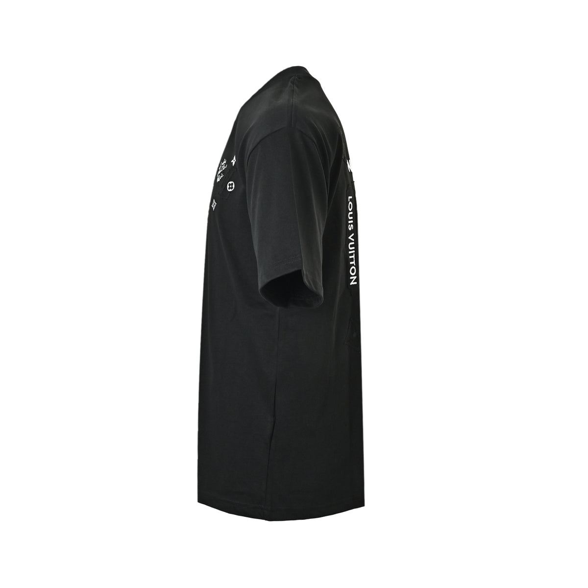 Louis Vuitton Small Signature Embroidered Short-Sleeve T-Shirt in Black