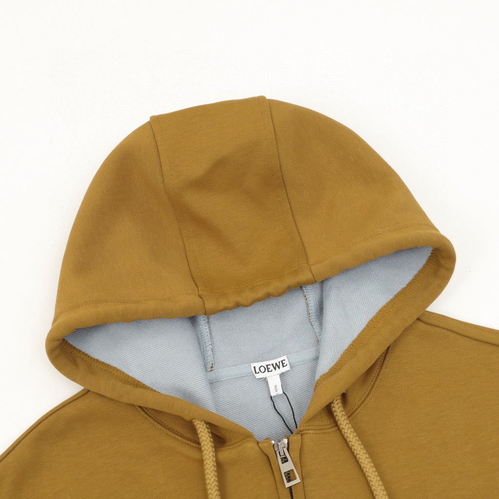Loewe Two-Tone Zip-Up Hooded Sweatshirt