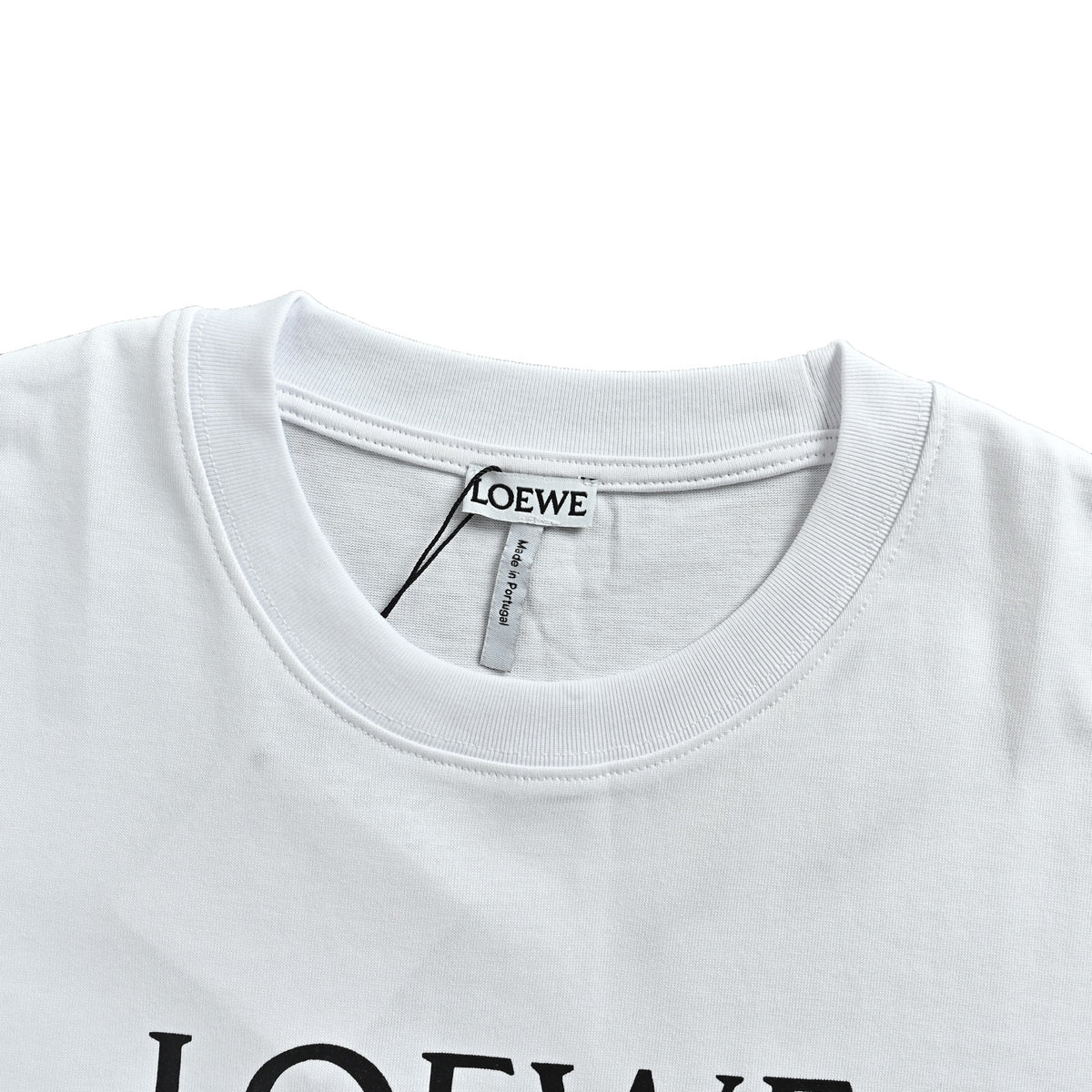 Loewe Logo Print Short-Sleeve T-Shirt in White