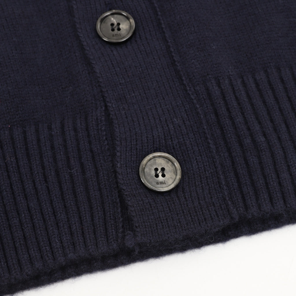 AMI Paris Red Heart ADC Wool Cardigan