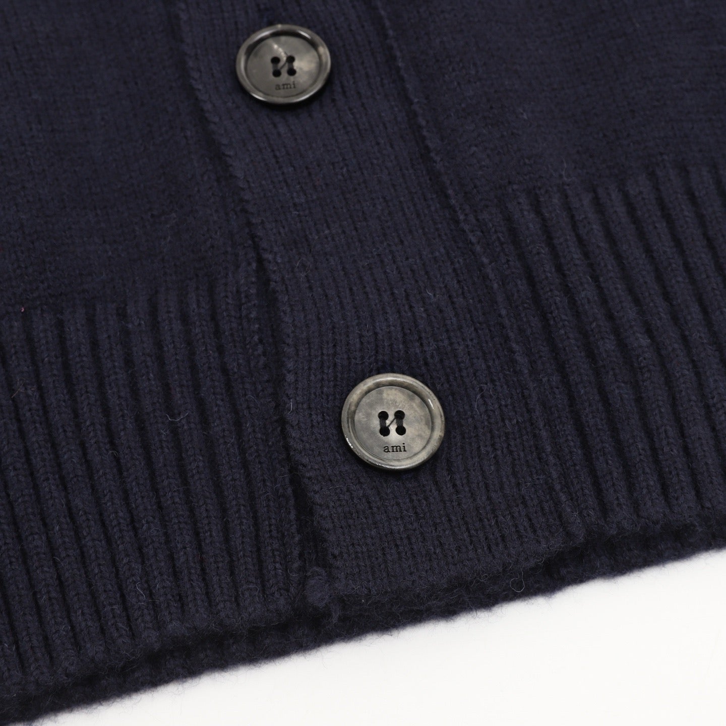 AMI Paris Red Heart ADC Wool Cardigan