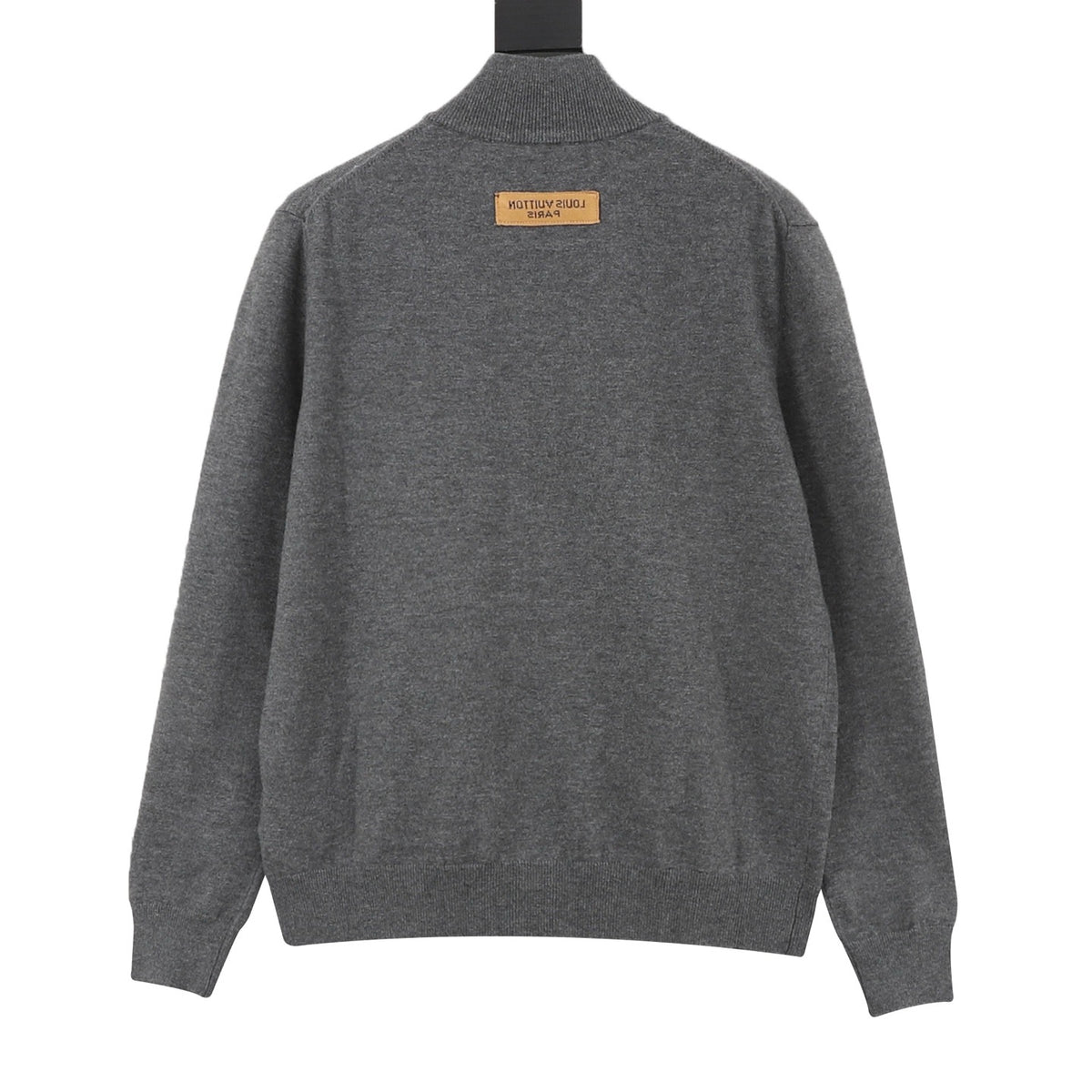 Louis Vuitton Women's & Men's Grey Embossed LV Full-Zip Knit Cardigan