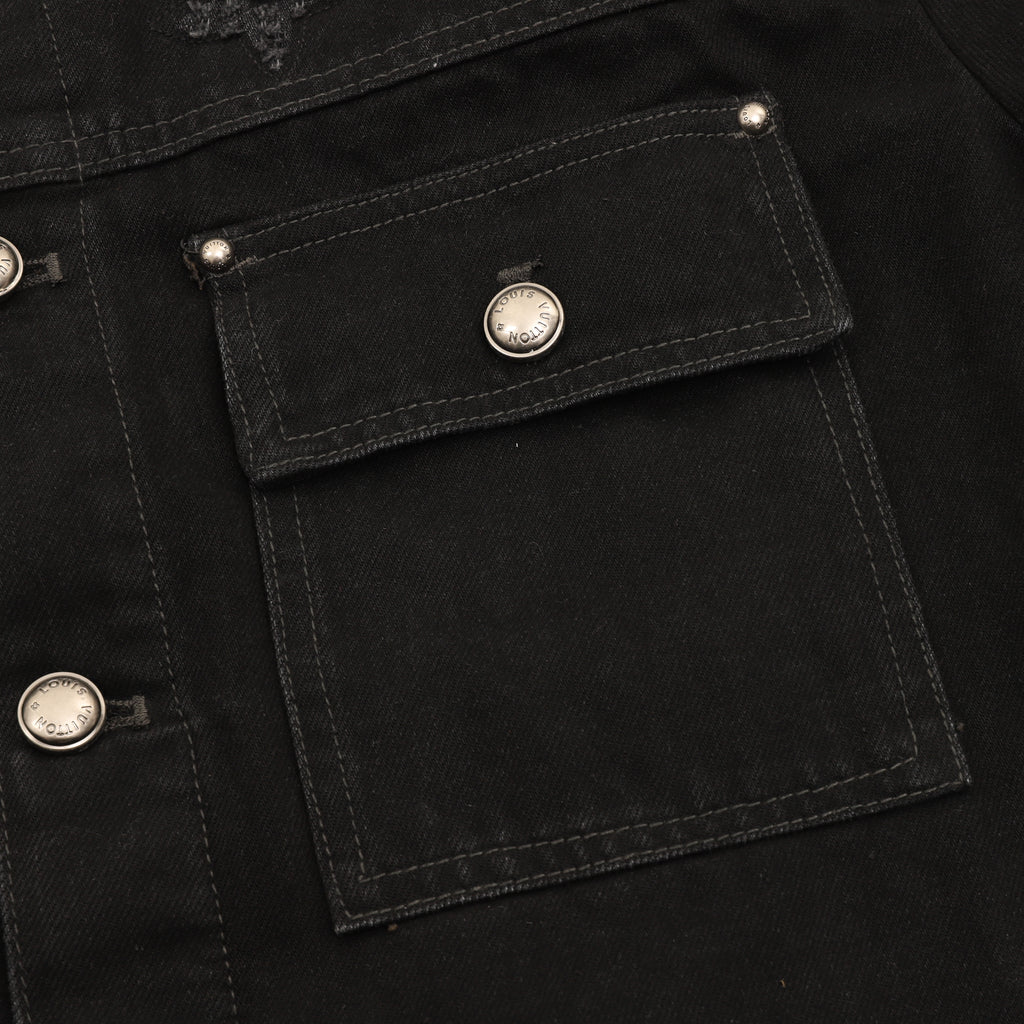 Louis Vuitton LV Monogram Tonal Washed Trucker Denim Jacket