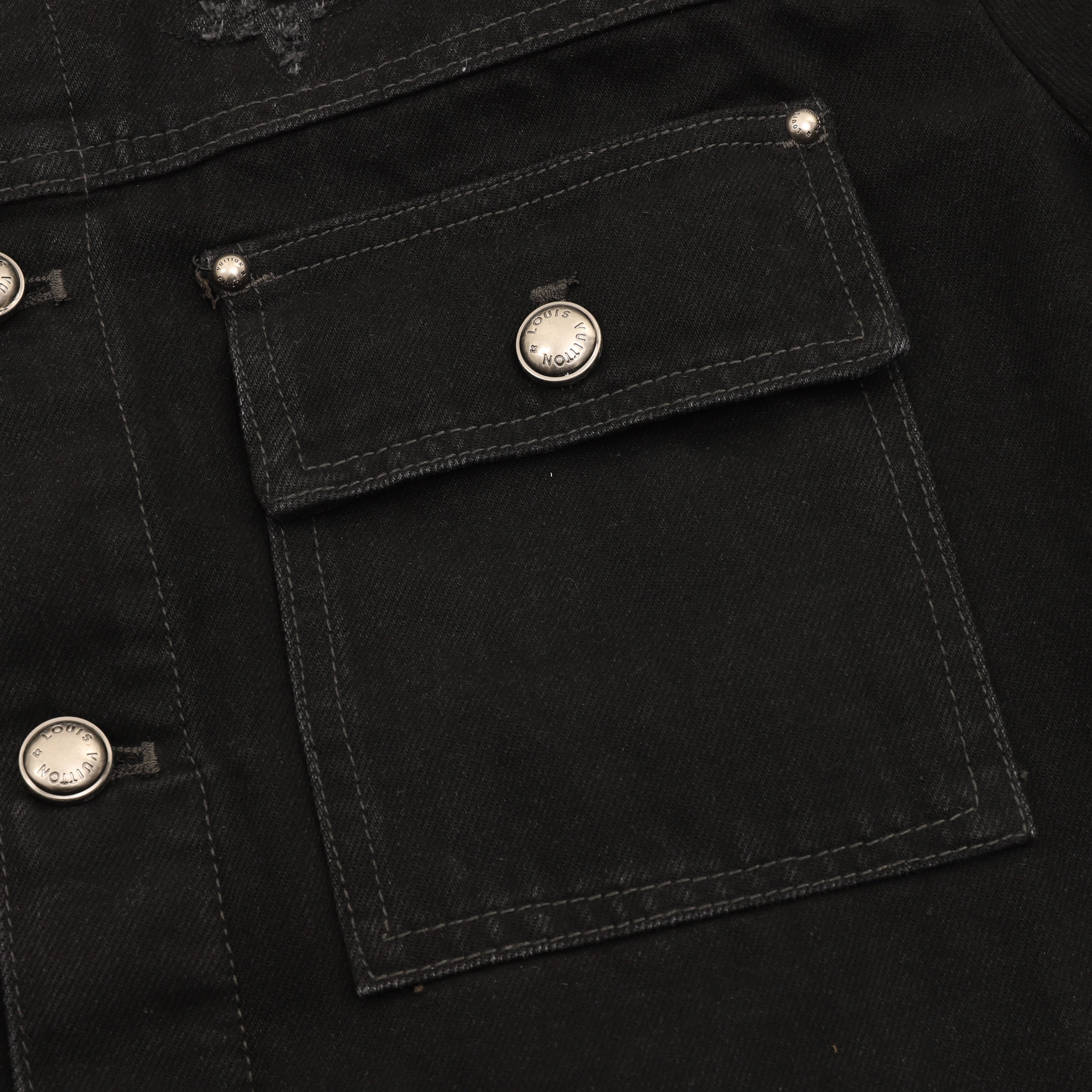 Louis Vuitton LV Monogram Tonal Washed Trucker Denim Jacket