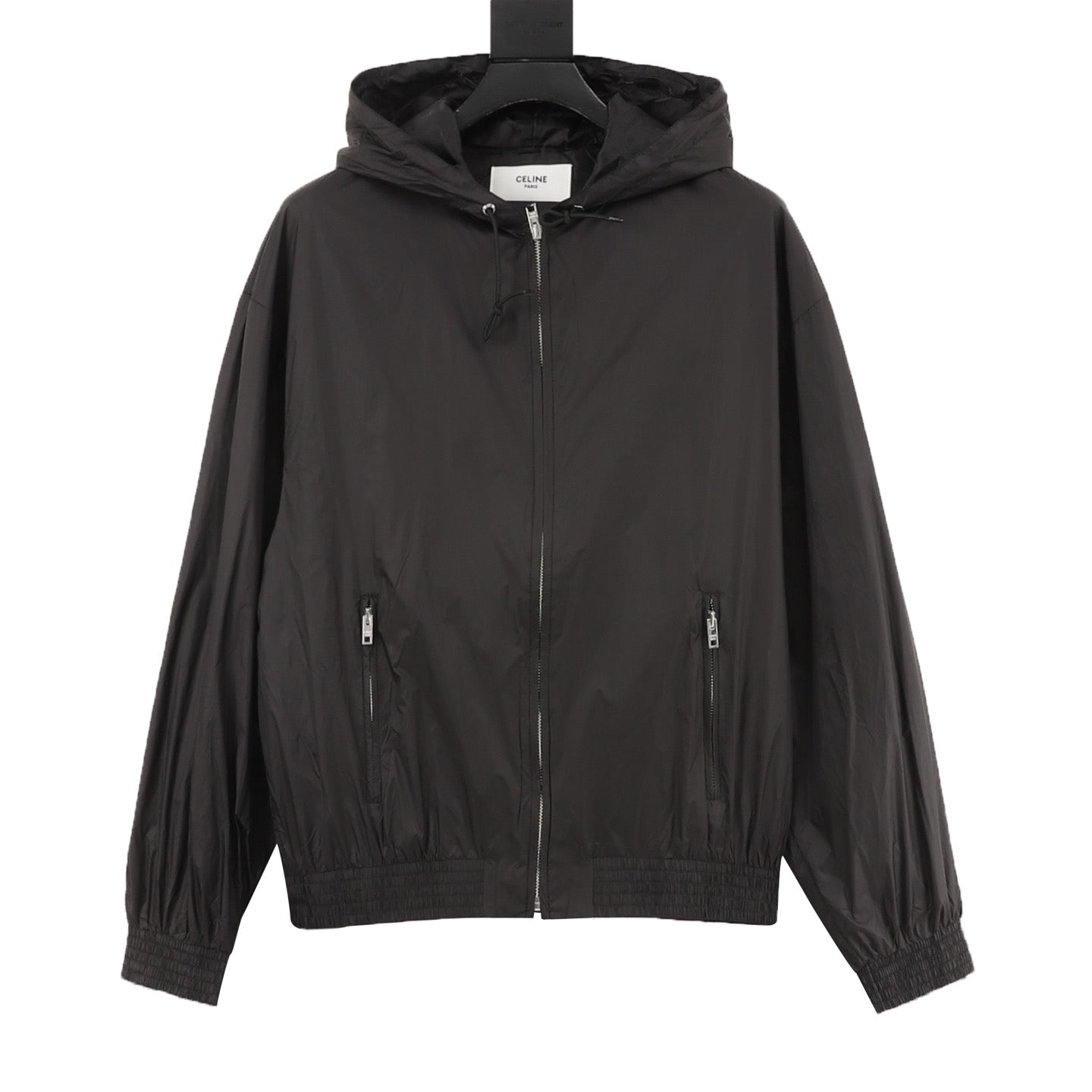 Celine CE Jacquard Cuff Hooded Windbreaker Jacket