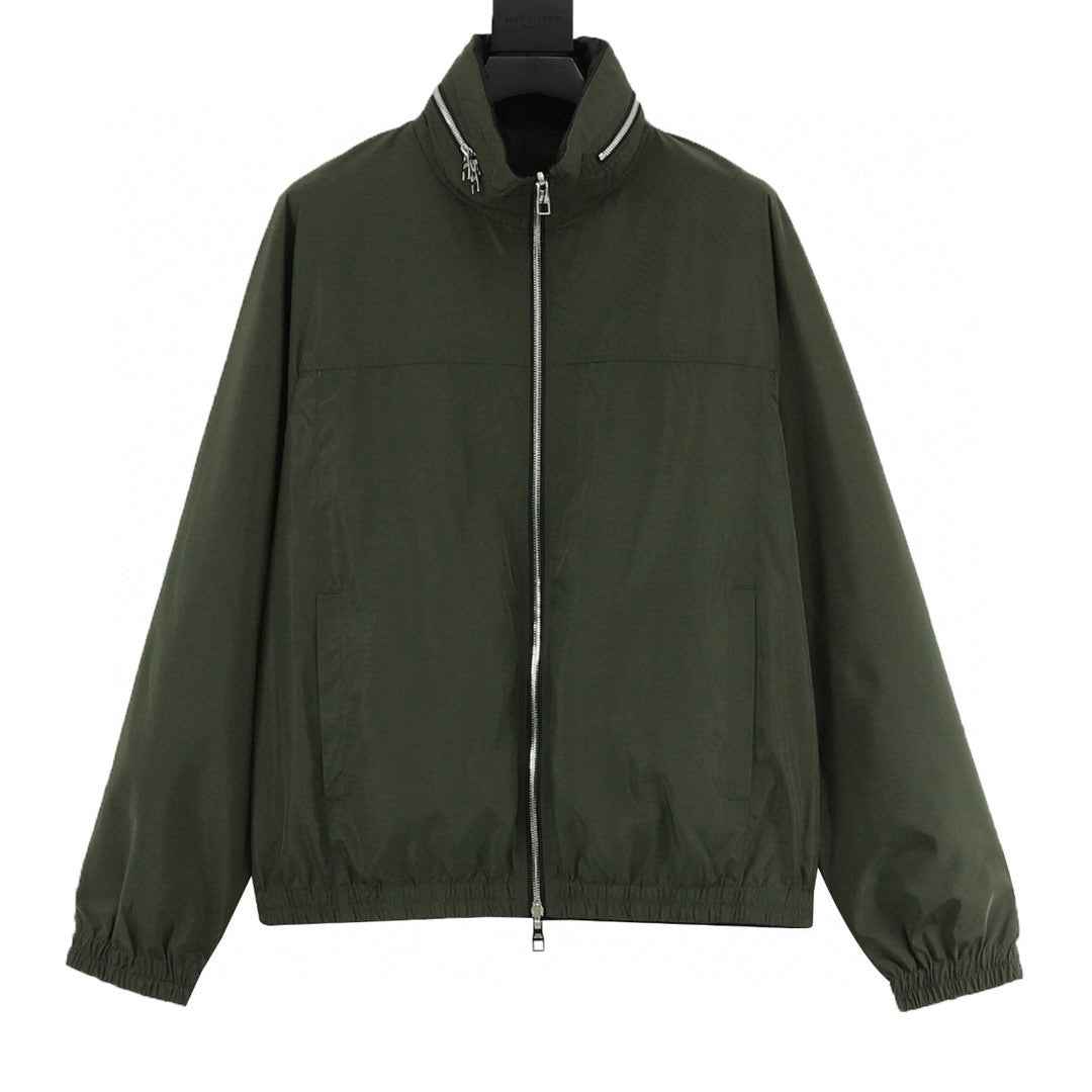 Louis Vuitton 26SS Reversible Olive & Black Zip-Up Blouson Jacket