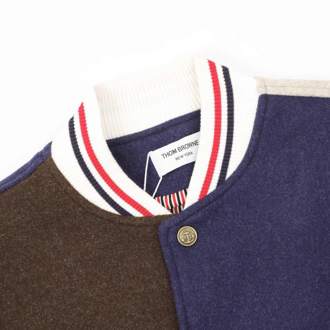Thom Browne Women's & Men's Color-Block Wool Varsity Jacket