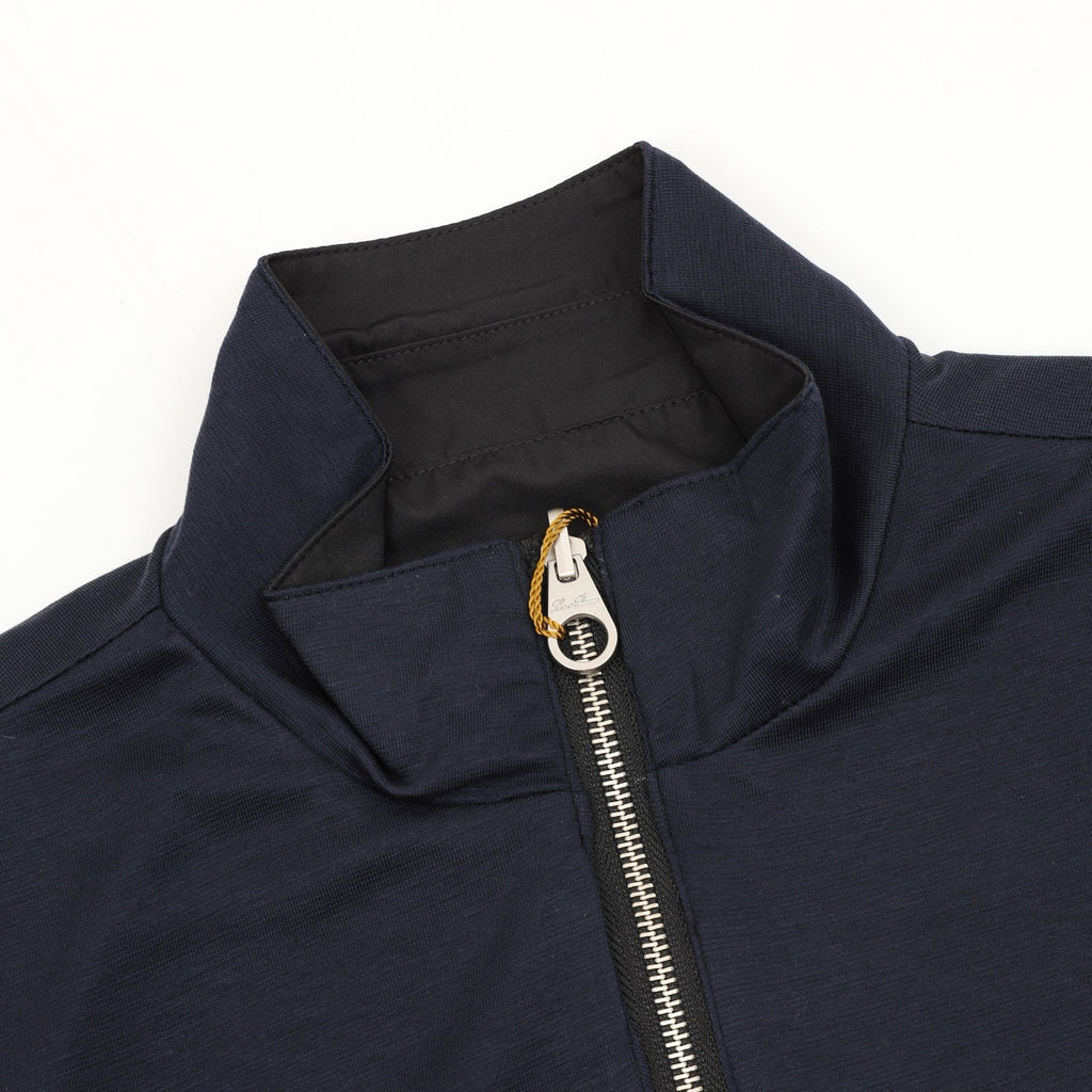 Loro Piana Women's & Men's Navy Stand-Collar Zip-Up Vest