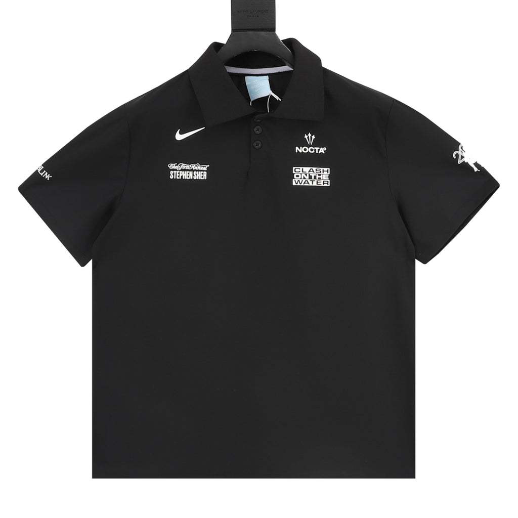 Nike NOCTA Men's Black Multi-Logo Polo Shirt