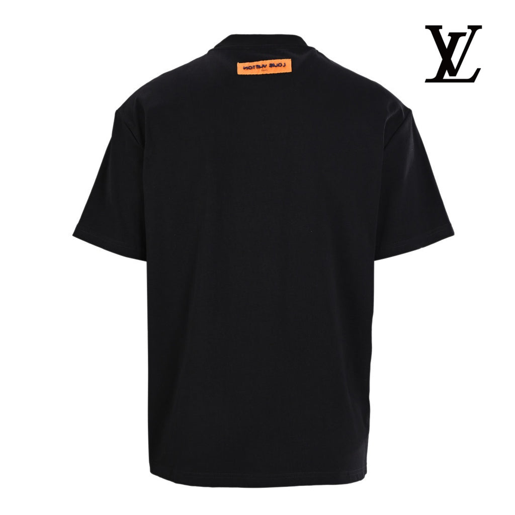 Louis Vuitton Men's Black Back Tag T-Shirt