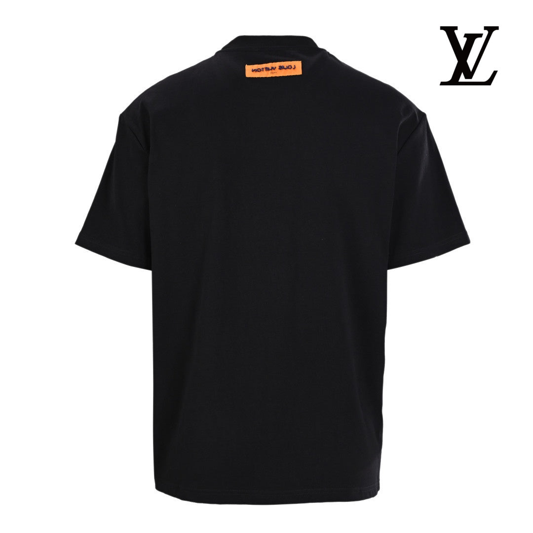 Louis Vuitton Men's Black Back Tag T-Shirt
