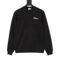 Moncler Women's & Men's Black Logo Crewneck Sweatshirt with Sleeve Lettering