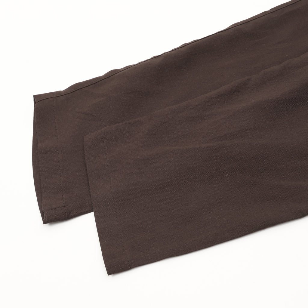Prada Triangle Logo Linen-Blend Drawstring Wide-Leg Trousers
