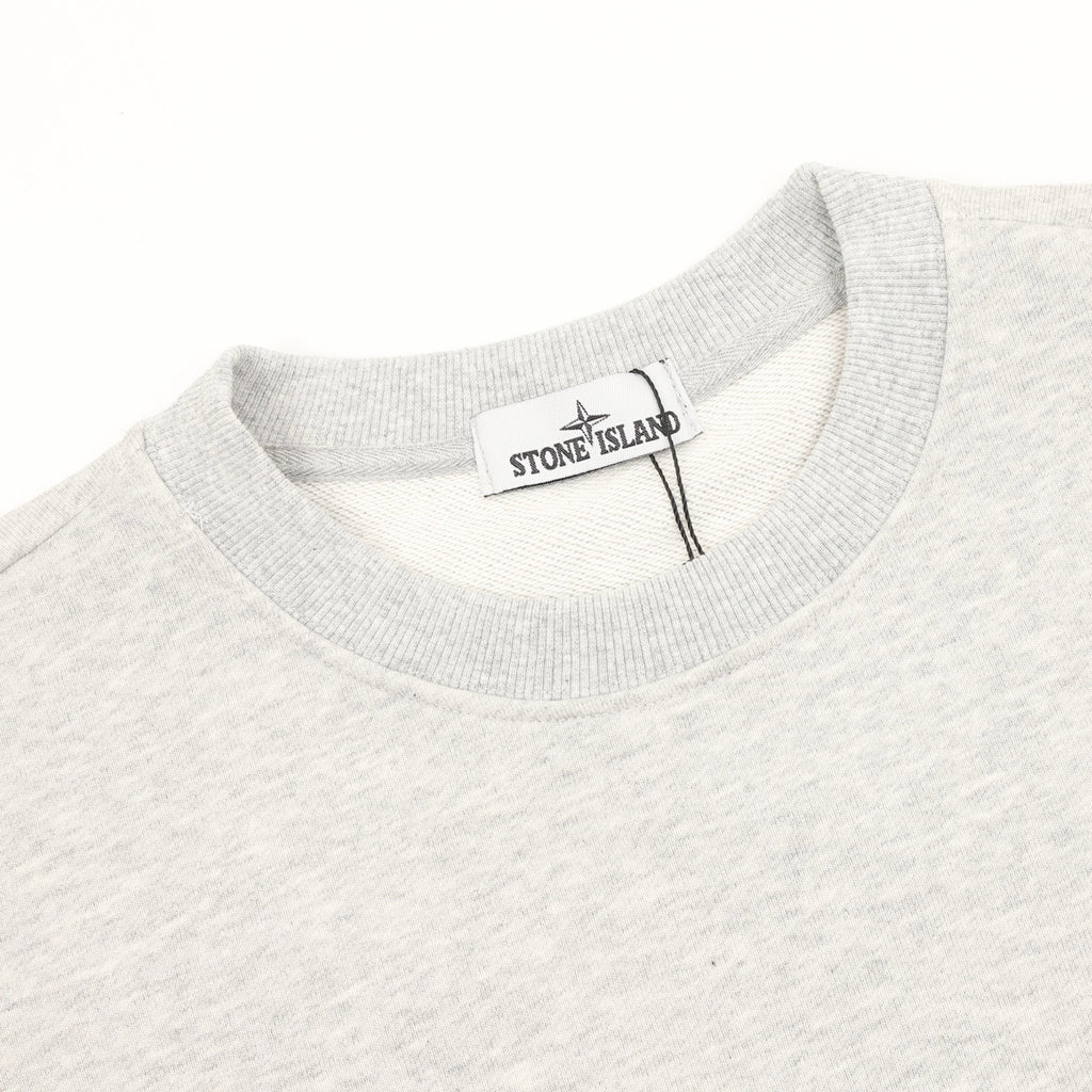 Stone Island Sleeve Badge Crewneck Sweatshirt | White Minimalist Luxury Streetwear