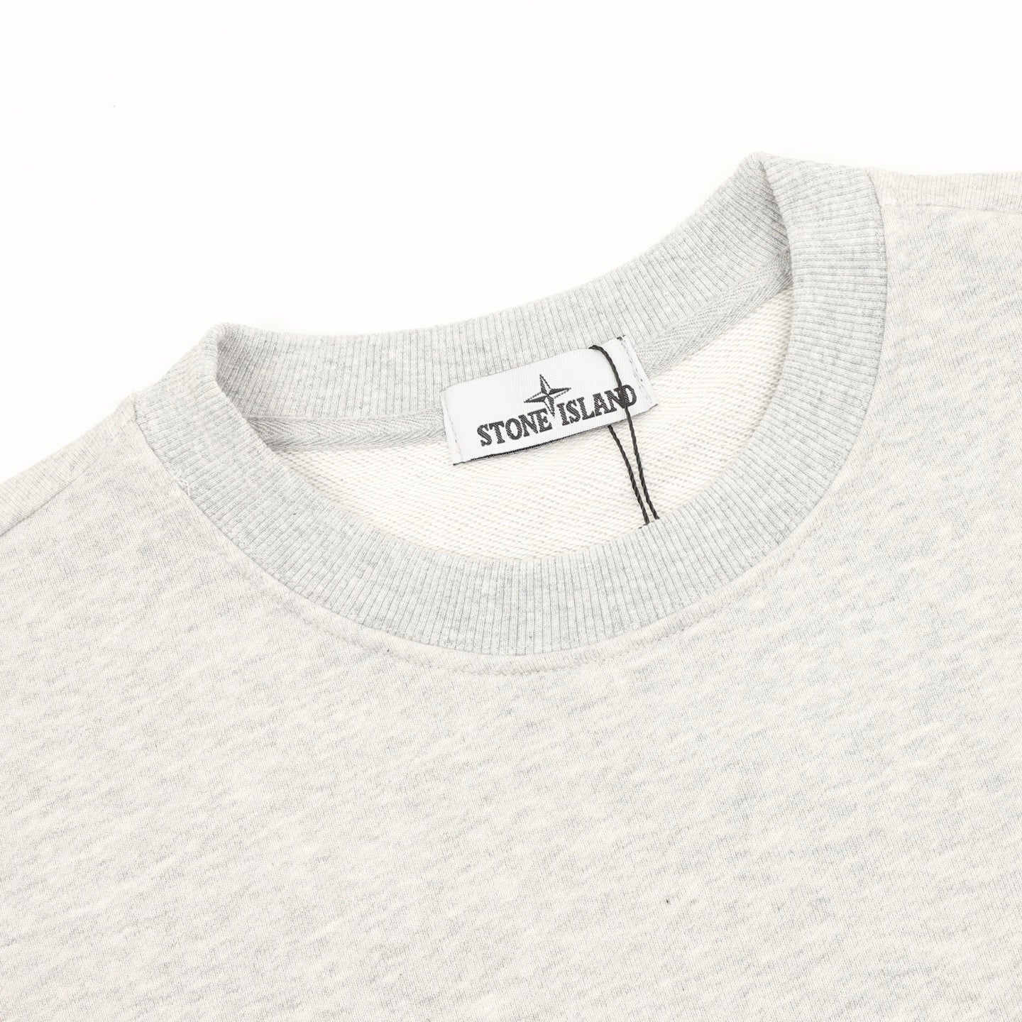 Stone Island Sleeve Badge Crewneck Sweatshirt | White Minimalist Luxury Streetwear