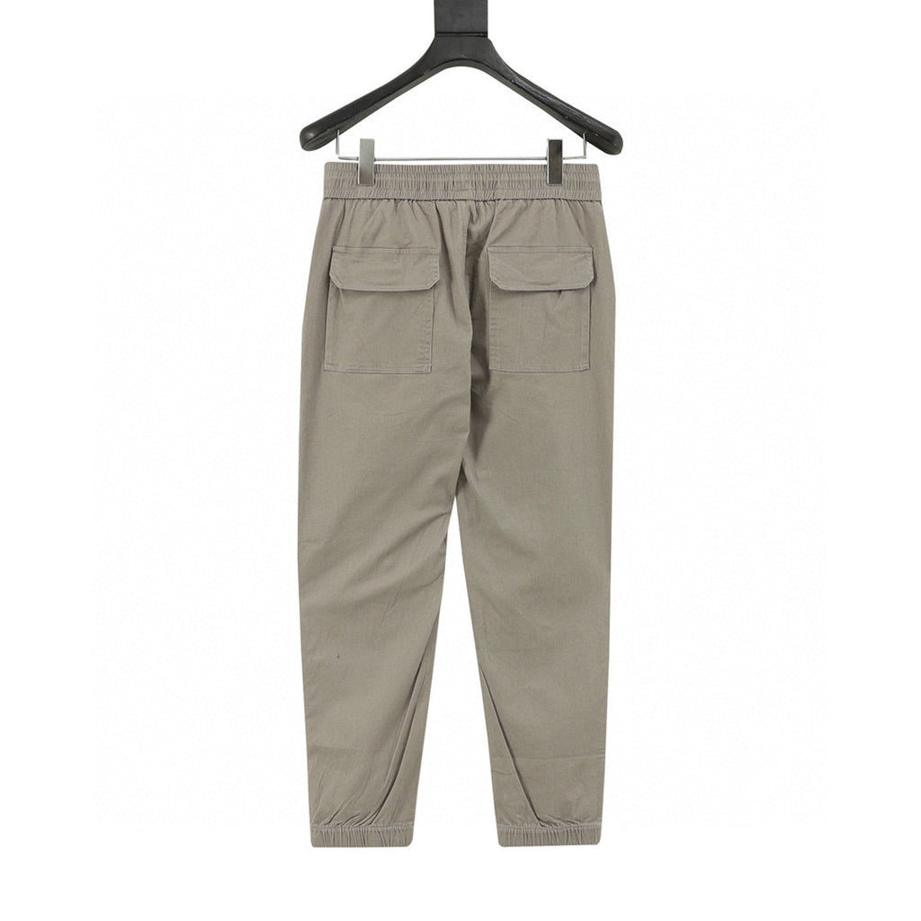 CH Trousers with Side Leather-Patch Cross Appliqué and Embroidery