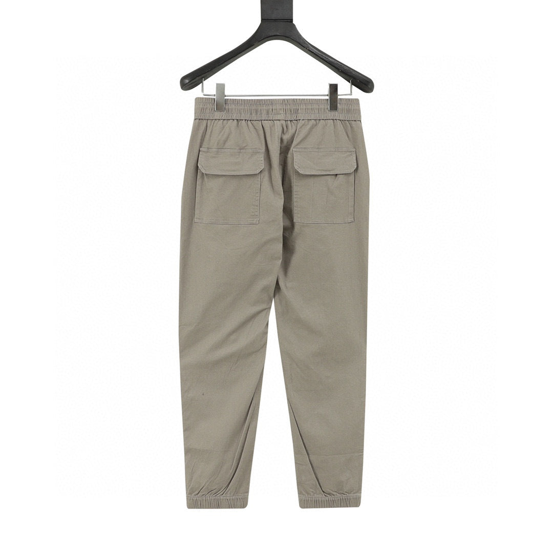CH Trousers with Side Leather-Patch Cross Appliqué and Embroidery