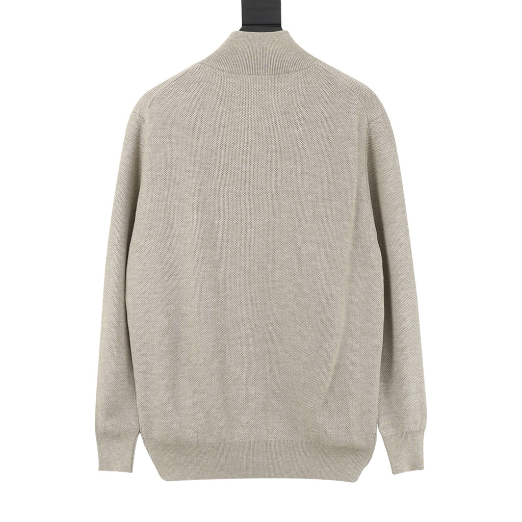 Loro Piana Women's Men's Light Beige Full-Zip Cashmere Cardigan