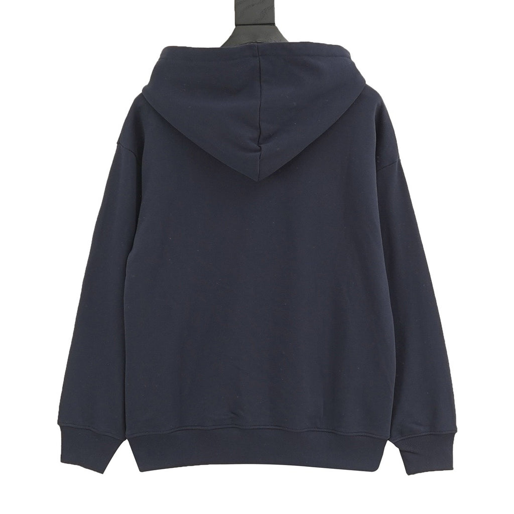 Louis Vuitton Women's Men's Navy Monogram-Lined Drawstring Hoodie