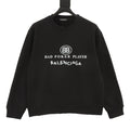 Balenciaga Women's Men's Black Bad Poker Player Crewneck Sweatshirt