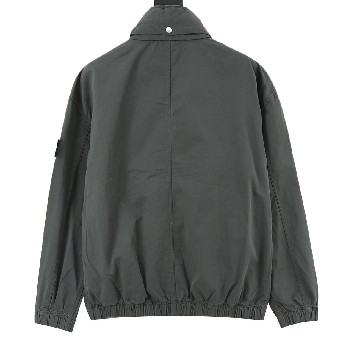 Stone Island Women's & Men's Dark Grey Compass Patch Stand-Collar Zip-Up Jacket