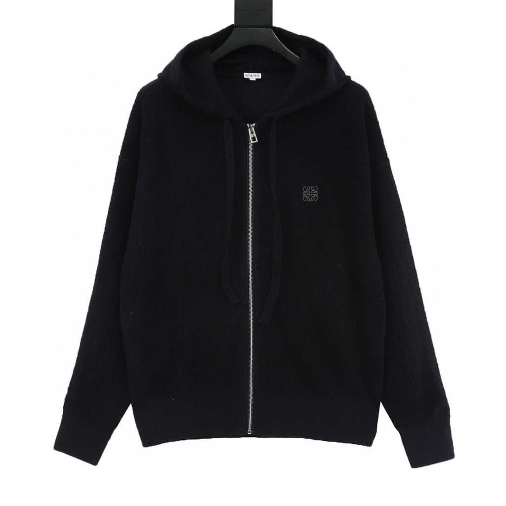 Loewe 25FW Anagram Zip-Up Hooded Cardigan