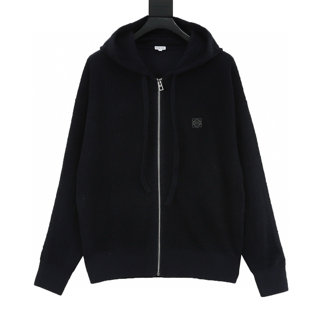 Loewe 25FW Anagram Zip-Up Hooded Cardigan