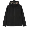 Burberry Women's & Men's Black Vintage Check-Lined Hooded Jacket
