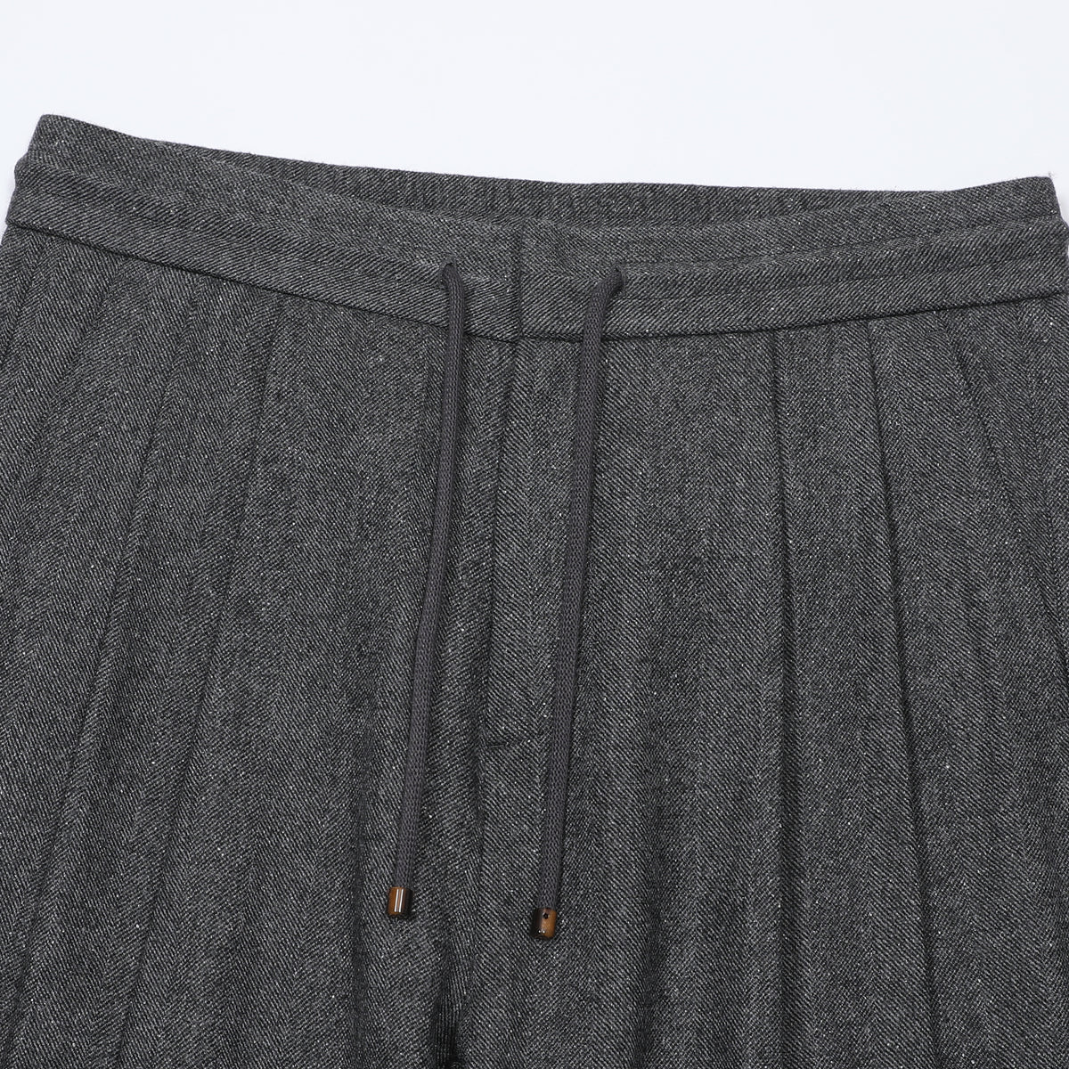 Hermès Men's Drawstring Trousers in Grey
