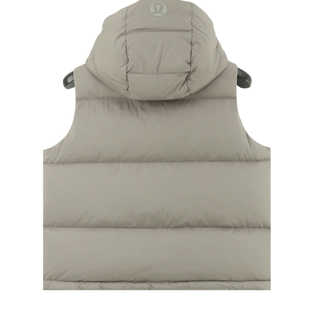 Saint Laurent Women's / Men's Hooded Puffer Vest in Taupe