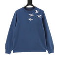 Louis Vuitton Women's Men's Blue Scattered LV Logo Crewneck Knit Sweater
