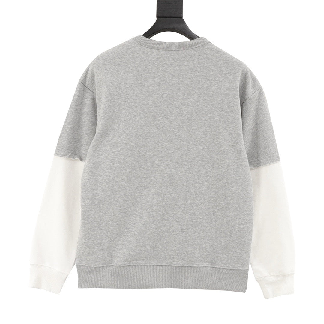 Gucci Women's Men's Grey Logo Patchwork Crewneck Sweatshirt