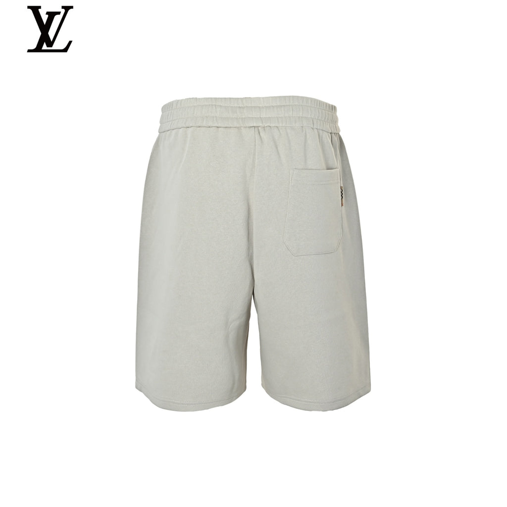 Burberry Men's Light Grey Equestrian Logo Sweat Shorts