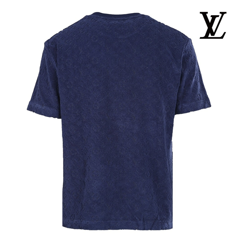 Louis Vuitton Men's Navy Monogram Towelling T-Shirt
