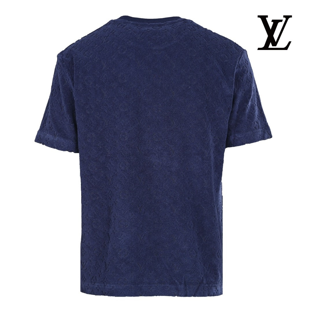 Louis Vuitton Men's Navy Monogram Towelling T-Shirt