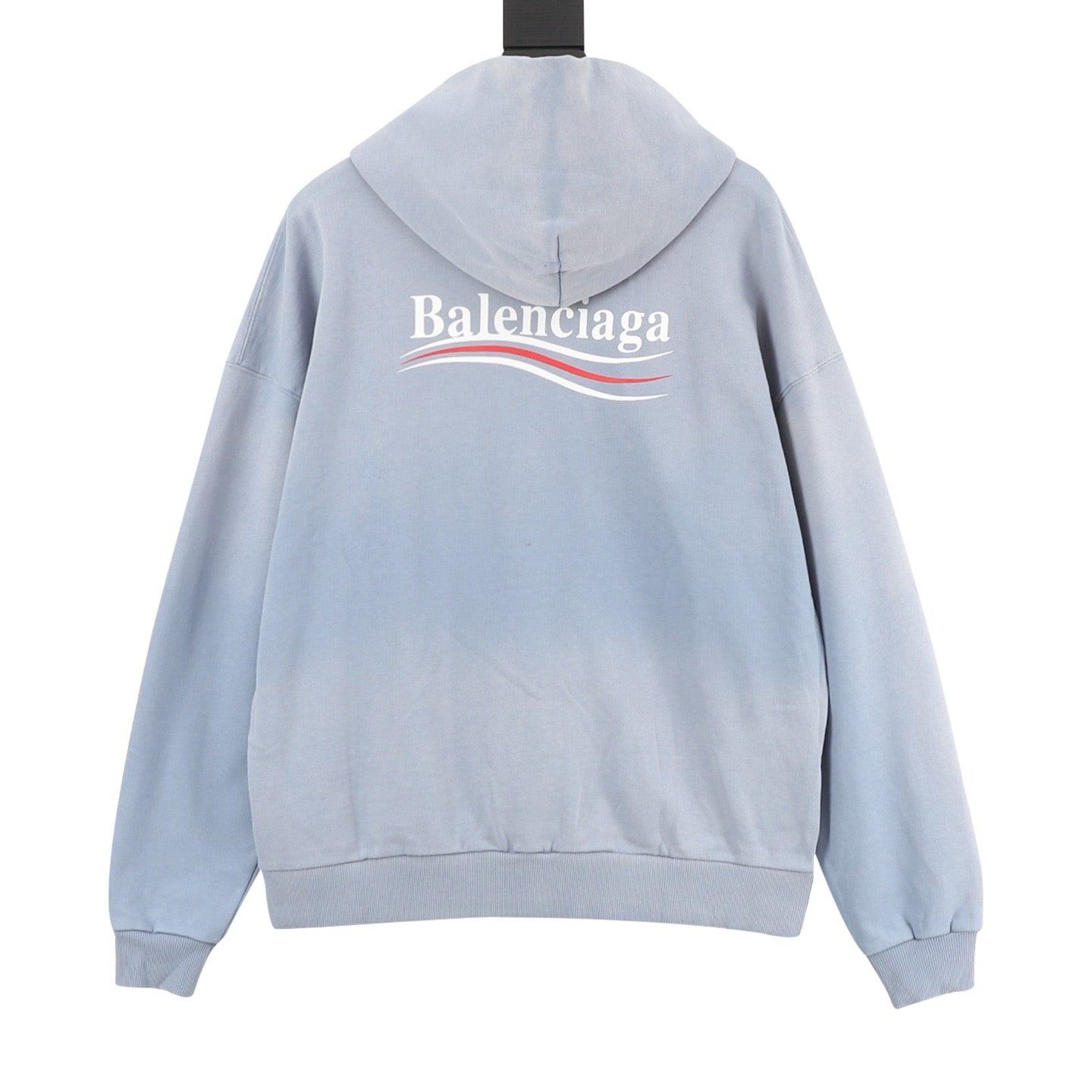 Balenciaga Political Campaign Logo Hoodie — Powder Blue